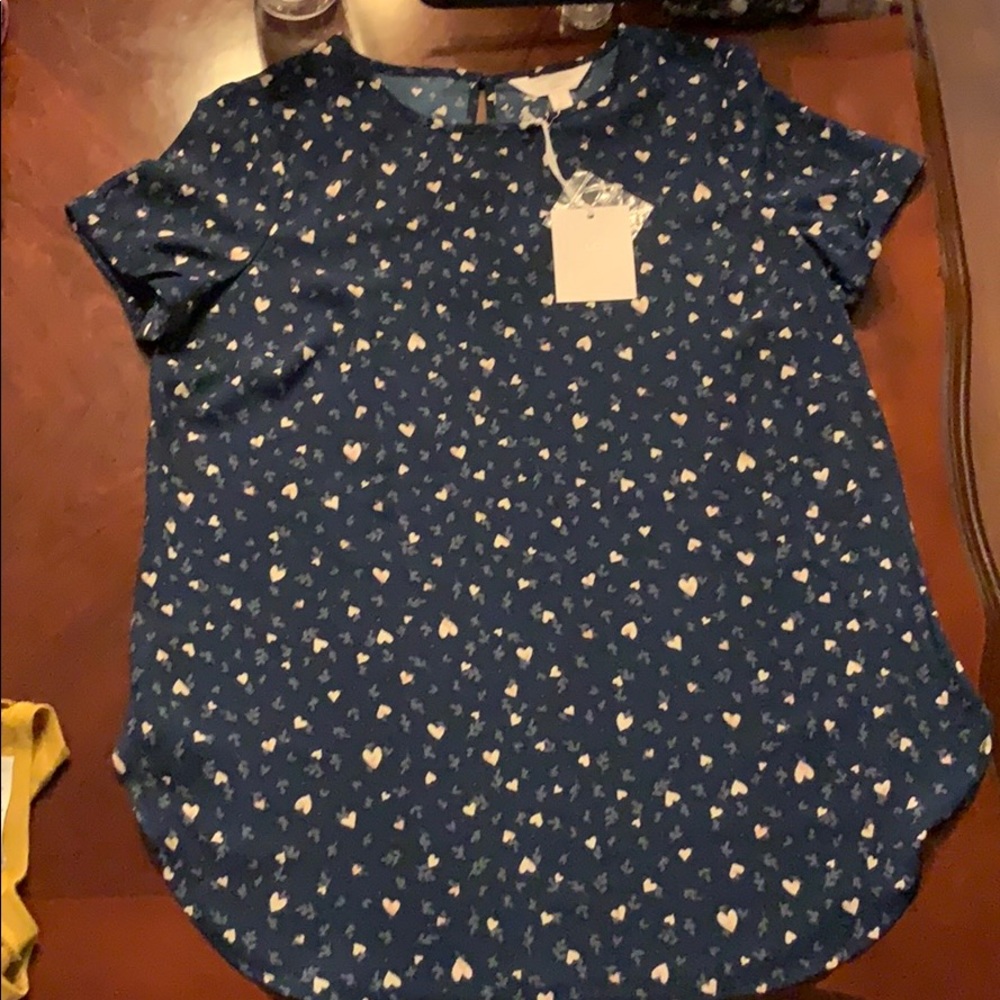 Adorable heart and leaves blouse